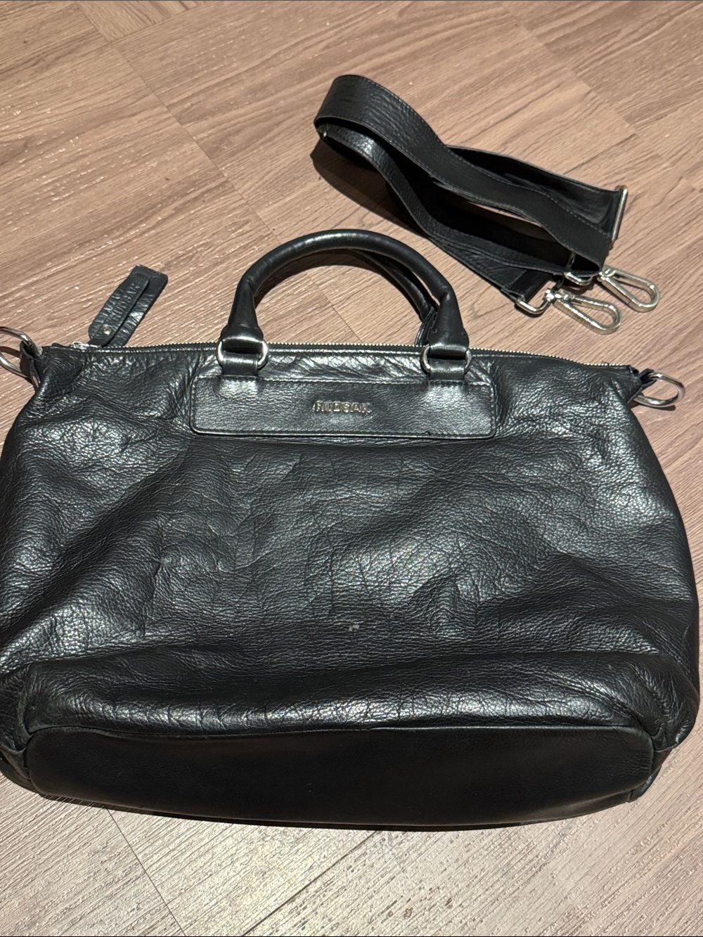 Rudsak large leather messenger crossbody bag